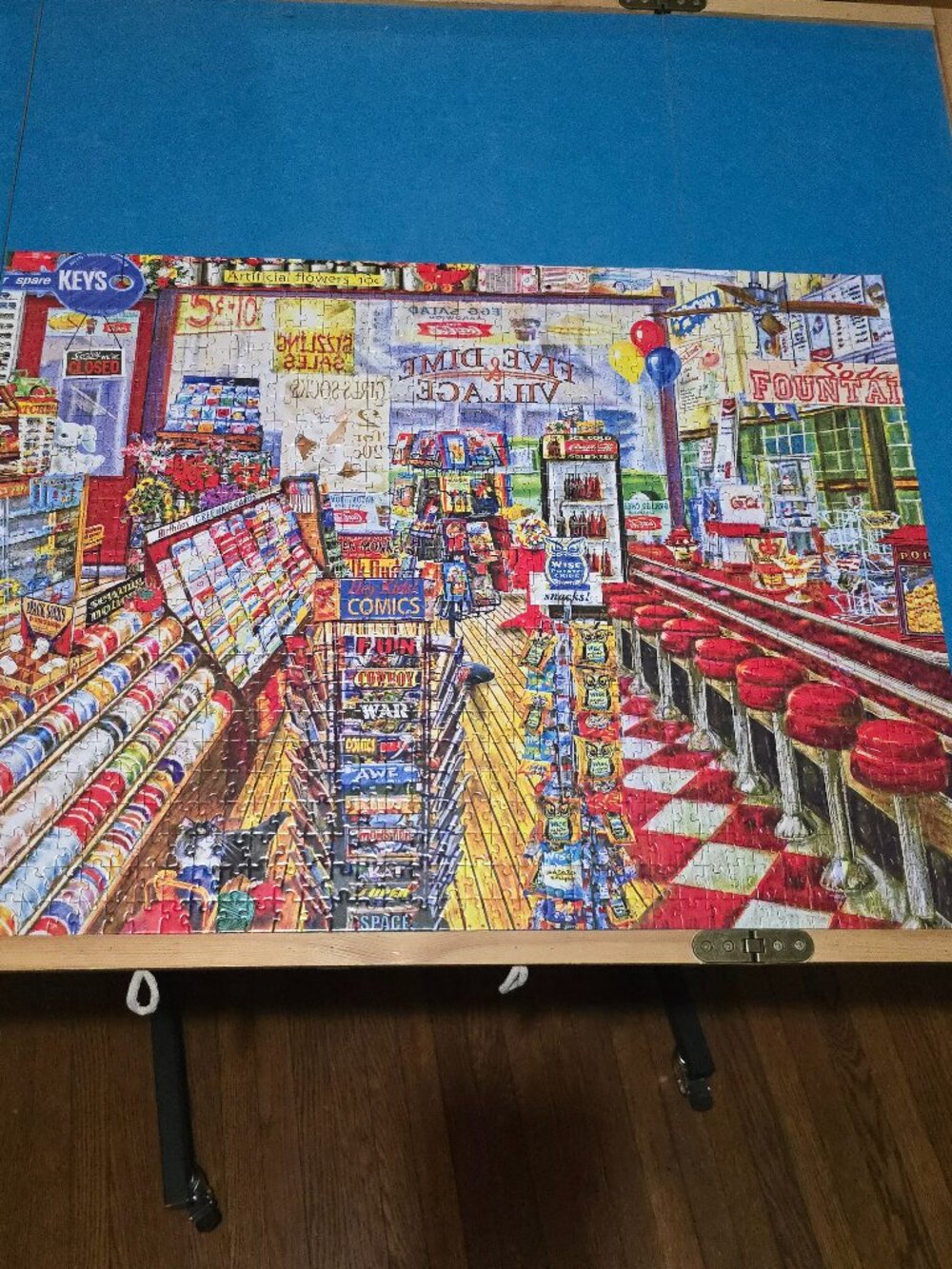 Back to the Past 1000 Piece Jigsaw Puzzle Five & Dime Edward Wargo 20x27 Poster